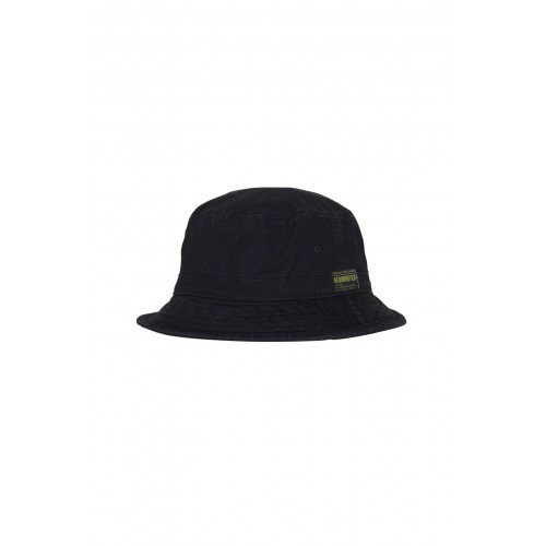 Cotton bucket hat with metal eagle